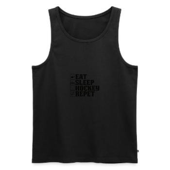 Eishockey Verein Team Sport Geschenk - Männer Premium Bio Tank Top - Schwarz - Vorne - Michal (187cm)
