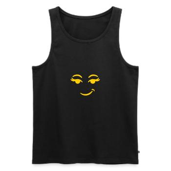 Smile - Männer Premium Bio Tank Top - Schwarz - Vorne - AI Model Male 178 light (178cm)