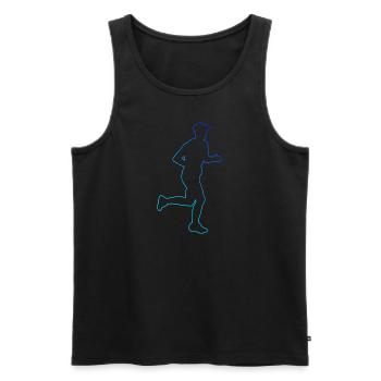 Jogging Jogging Femmes Course Hommes Course Hommes - Débardeur bio Premium Homme - noir - Devant - Michal (187cm)