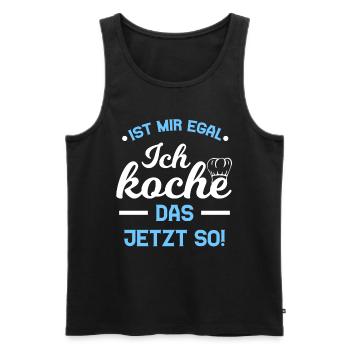 Ça ne me dérange pas de cuisiner le dire maintenant - Débardeur bio Premium Homme - noir - Devant - AI Model Male 178 light (178cm)