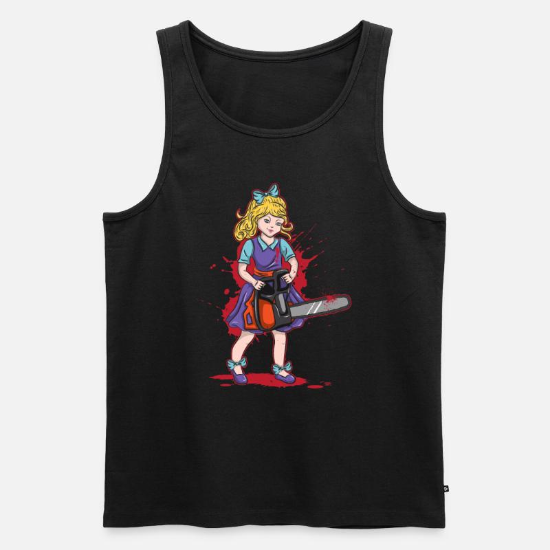 Kettensägen Mädchen Gothic Pastel Goth Candy Goth - Männer Premium Bio Tank Top - Schwarz
