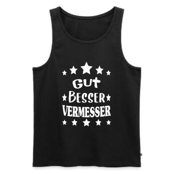 Gut Besser Vermesser Vermessungsingenieur - Männer Premium Bio Tank Top - Schwarz - Vorne - Michal (187cm)