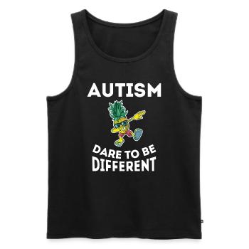 Autisme Asperger Acceptation monde Autisme jour - Débardeur bio Premium Homme - noir - Devant - AI Model Male 178 light (178cm)