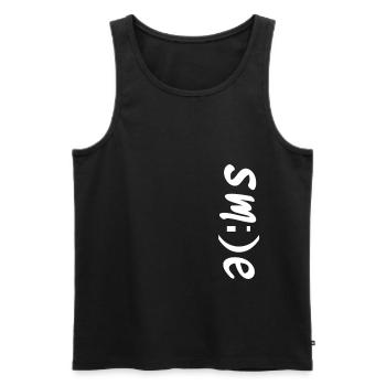 Smile smile - Men's Premium Organic Tank Top - black - Front - AI Model Male 178 light (178cm)