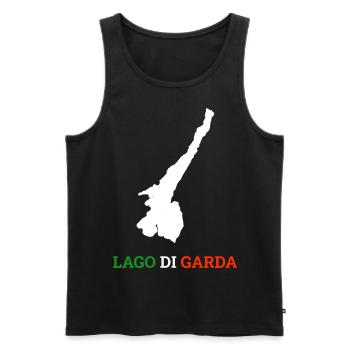 Lake Garda Lago Di Garda Holiday Gift - Men's Premium Organic Tank Top - black - Front - AI Model Male 178 light (178cm)