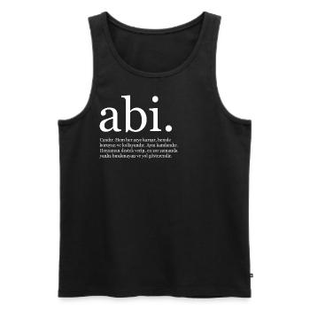 Abi Bedeutung lügat alttürkische Wörter Osmanli - Männer Premium Bio Tank Top - Schwarz - Vorne - AI Model Male 178 light (178cm)