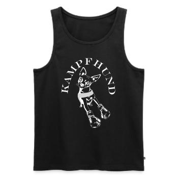 Chihuahua der wohl kleinste Kampfhund der Welt - Männer Premium Bio Tank Top - Schwarz - Vorne - Michal (187cm)
