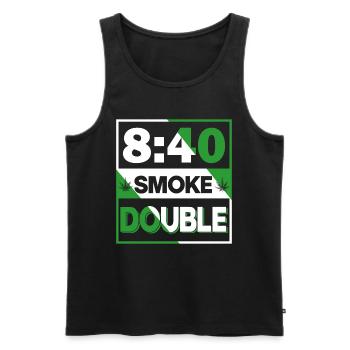 420 Weed Smoke Double Stoner Geschenk - Männer Premium Bio Tank Top - Schwarz - Vorne - AI Model Male 178 light (178cm)