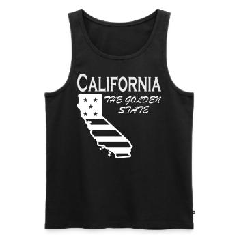 Kalifornien California Golden State - Männer Premium Bio Tank Top - Schwarz - Vorne - AI Model Male 178 light (178cm)