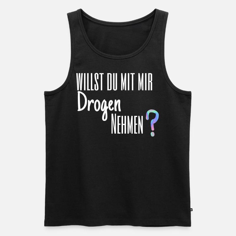 Willst du? - Männer Premium Bio Tank Top - Schwarz
