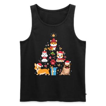 Weihnachten Santa Claus Merry Christmas - Men's Premium Organic Tank Top - black - Front - Michal (187cm)