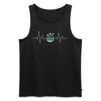 Balcony power plant solar energy heartbeat - Men's Premium Organic Tank Top - black - Front - AI Model Male 178 light (178cm)