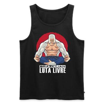 Luta Livre Brazillian - Männer Premium Bio Tank Top - Schwarz - Vorne - AI Model Male 178 light (178cm)