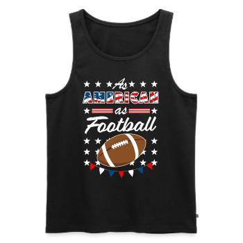 As American As Football 4th of July USA - Männer Premium Bio Tank Top - Schwarz - Vorne - Michal (187cm)