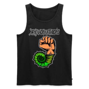 Viva la Evolution! Revolution Prähistorisch Fossil - Männer Premium Bio Tank Top - Schwarz - Vorne - AI Model Male 178 light (178cm)