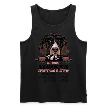 Ohne Deutscher Vorstehhund ist alles doof - Männer Premium Bio Tank Top - Schwarz - Vorne - AI Model Male 178 light (178cm)