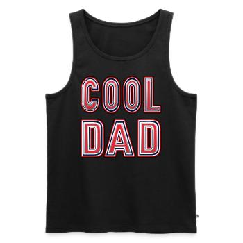 Cool Dad T-shirt and caps for daddy - Men's Premium Organic Tank Top - black - Front - AI Model Male 178 light (178cm)