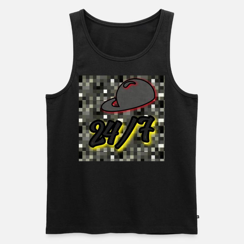 24/7 (Vierundzwanzig Sieben) - Abbild - 2023 - Männer Premium Bio Tank Top - Schwarz