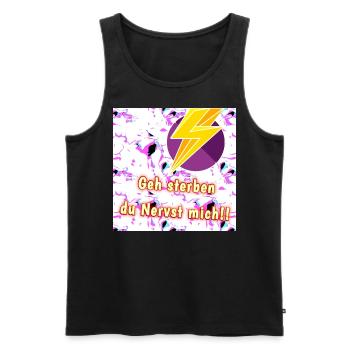 Geh sterben du Nervst mich!! - Shop WoW - 2023 - Männer Premium Bio Tank Top - Schwarz - Vorne - AI Model Male 178 light (178cm)