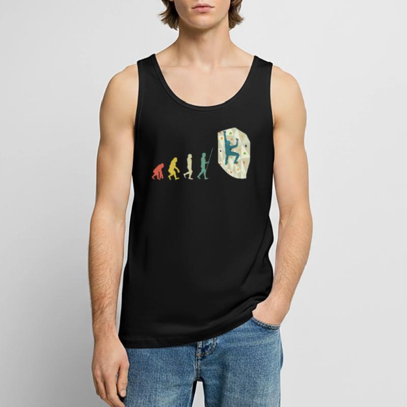 Boulderer Bouldern Evolution Geschenk Männer Premium Bio Tank Top