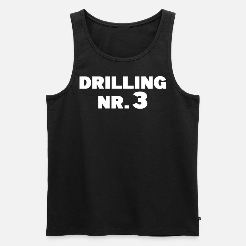 Drilling Nr 3 Drillinge Partnerlook - Männer Premium Bio Tank Top - Schwarz