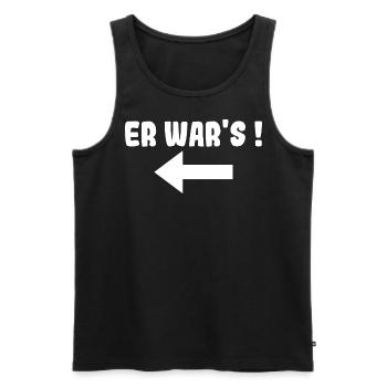 Er wars! Partnerlook Geschenk Drillinge - Männer Premium Bio Tank Top - Schwarz - Vorne - AI Model Male 178 light (178cm)