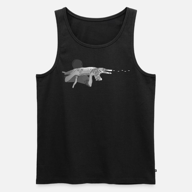 Lustige Katze Geschenk - Männer Premium Bio Tank Top - Schwarz