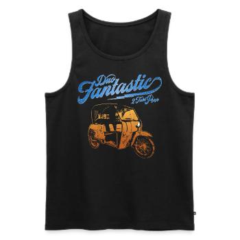 DDR Krause Duo Oldtimer Moped Dreirad - Männer Premium Bio Tank Top - Schwarz - Vorne - Michal (187cm)