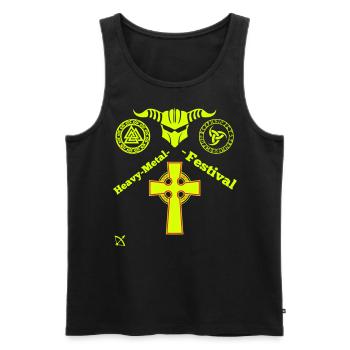 Heavy Metal - Männer Premium Bio Tank Top - Schwarz - Vorne - Michal (187cm)