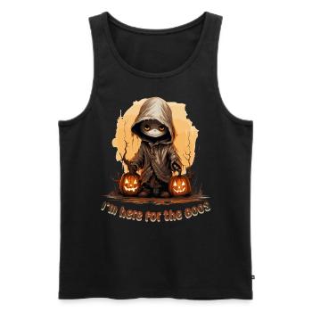 Halloween Mignon Zombie Effrayant, Boo - Débardeur bio Premium Homme - noir - Devant - AI Model Male 178 light (178cm)