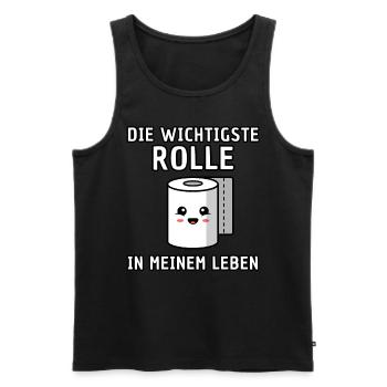Die wichtigste Rolle in meinem Leben - Lustig - Männer Premium Bio Tank Top - Schwarz - Vorne - Michal (187cm)