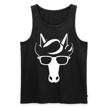 Licornes Anime Licorne Manga Lunettes de soleil de conte de fées - Débardeur bio Premium Homme - noir - Devant - Michal (187cm)
