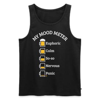 My Mood Meter (Beer Drinker / V2 / NEG) - Men's Premium Organic Tank Top - black - Front - Michal (187cm)