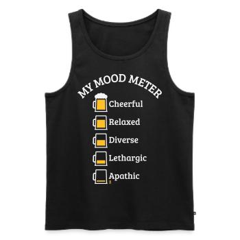 My Mood Meter (Beer Drinker / V3 / NEG) - Men's Premium Organic Tank Top - black - Front - Michal (187cm)