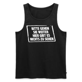 Bitte gehen Sie weiter Hingucker Spruch - Männer Premium Bio Tank Top - Schwarz - Vorne - AI Model Male 178 light (178cm)