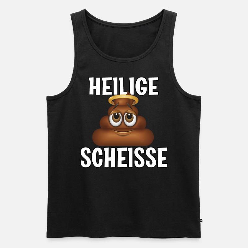 Heiligige Scheisse - Männer Premium Bio Tank Top - Schwarz