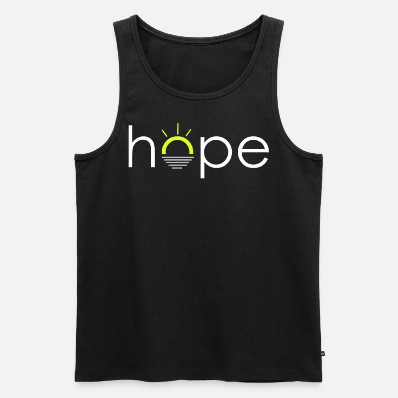 Hope - Hoffnung - Männer Premium Bio Tank Top - Schwarz