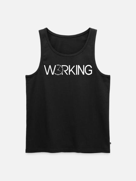 Working - Männer Premium Bio Tank Top - Schwarz