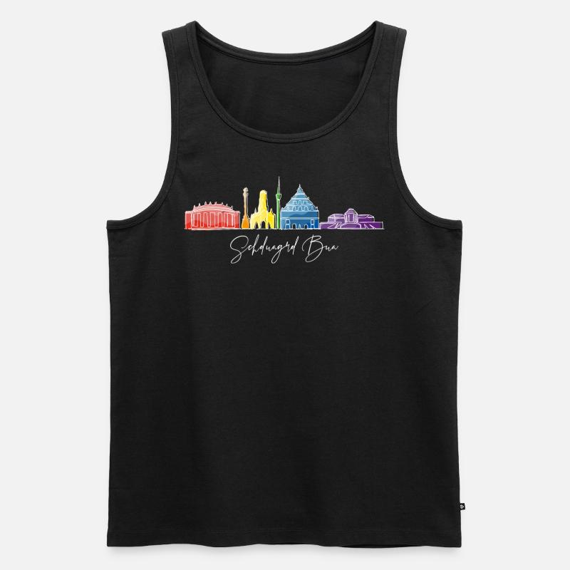 Stuttgart Bua - Männer Premium Bio Tank Top - Schwarz