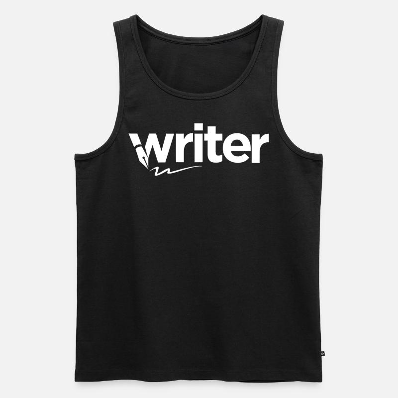 Writer - Autor - Männer Premium Bio Tank Top - Schwarz