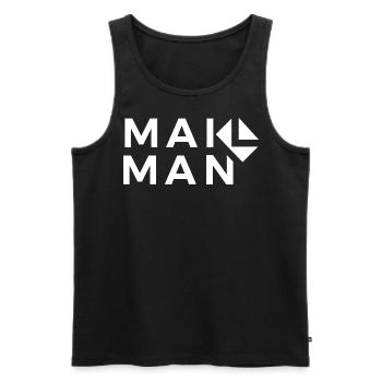 Mail Man - Postman - Men's Premium Organic Tank Top - black - Front - Michal (187cm)