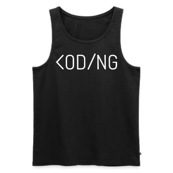 Coding - Men's Premium Organic Tank Top - black - Front - AI Model Male 178 light (178cm)