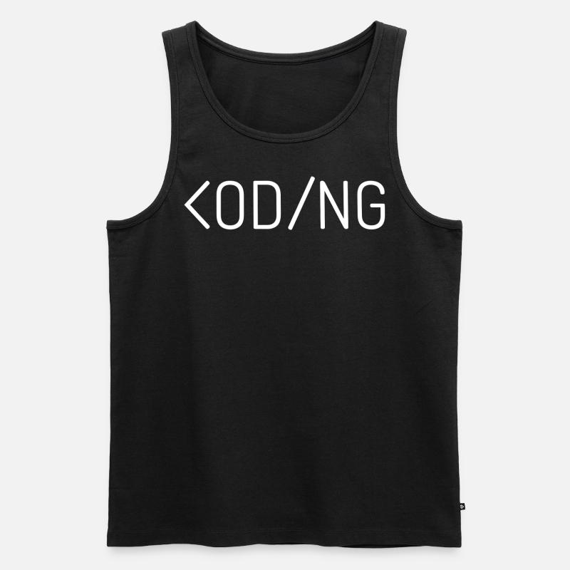 Coding - Männer Premium Bio Tank Top - Schwarz