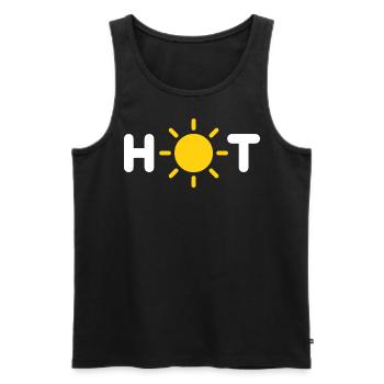 Hot - Männer Premium Bio Tank Top - Schwarz - Vorne - AI Model Male 178 light (178cm)