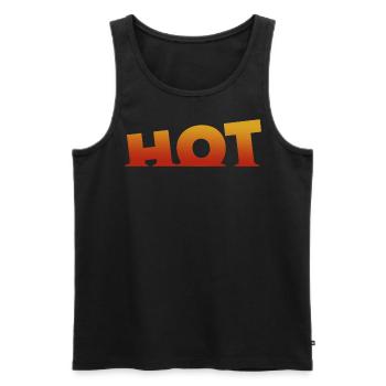 Hot - Männer Premium Bio Tank Top - Schwarz - Vorne - AI Model Male 178 light (178cm)