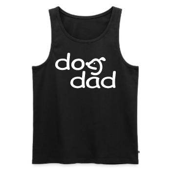 Papa chien - Débardeur bio Premium Homme - noir - Devant - AI Model Male 178 light (178cm)