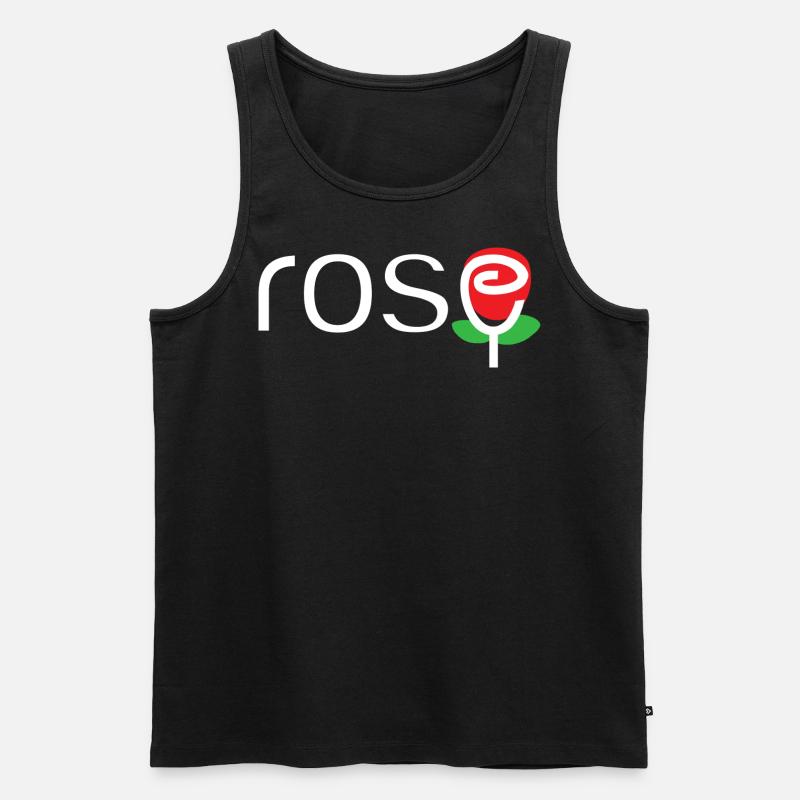 Rose - Männer Premium Bio Tank Top - Schwarz