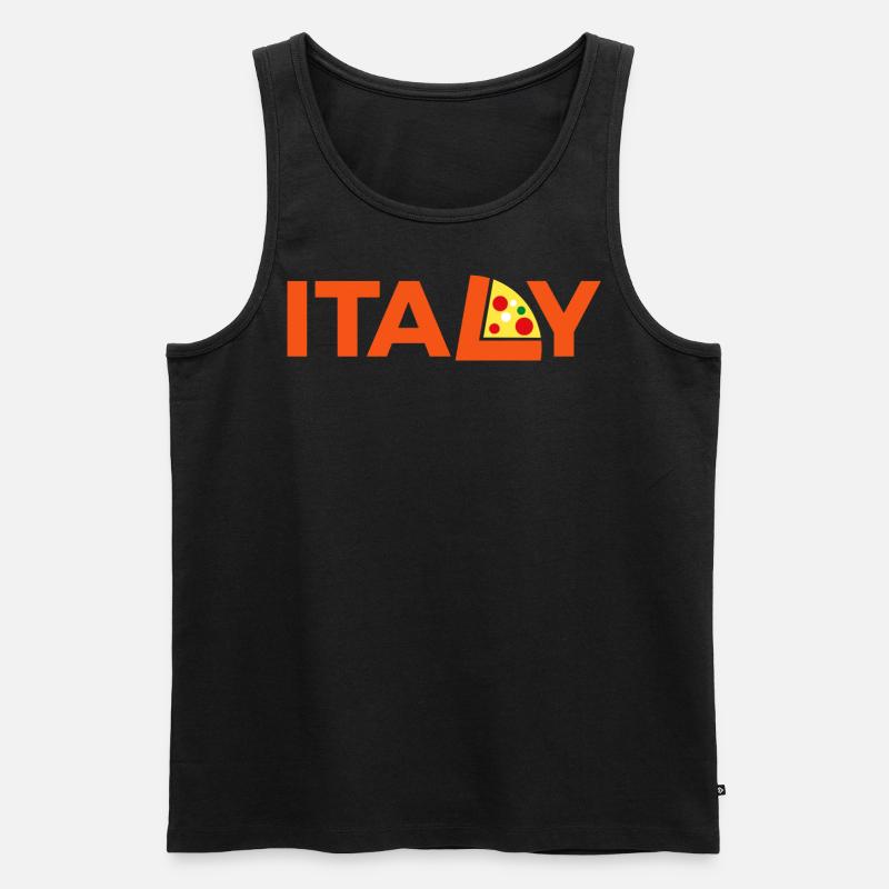 Italy - Männer Premium Bio Tank Top - Schwarz