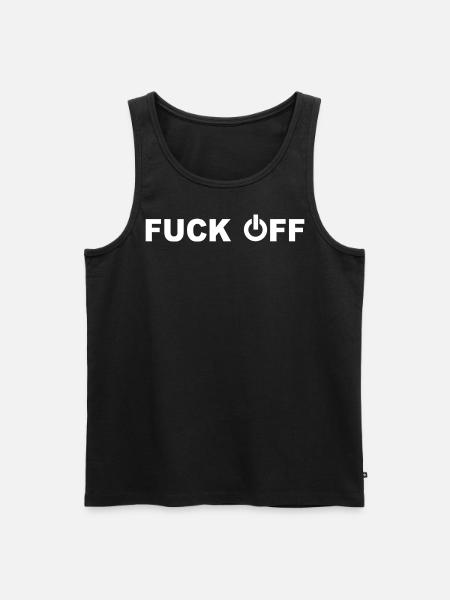 Fuck Off - Männer Premium Bio Tank Top - Schwarz