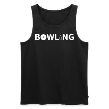 Bowling - Men's Premium Organic Tank Top - black - Front - AI Model Male 178 light (178cm)